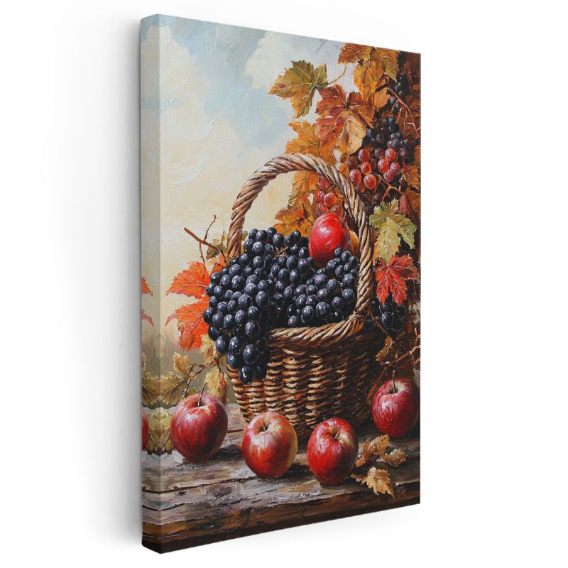 Meyve Sepeti - Klasik Natürmort Kompozisyonu Kanvas Tablo