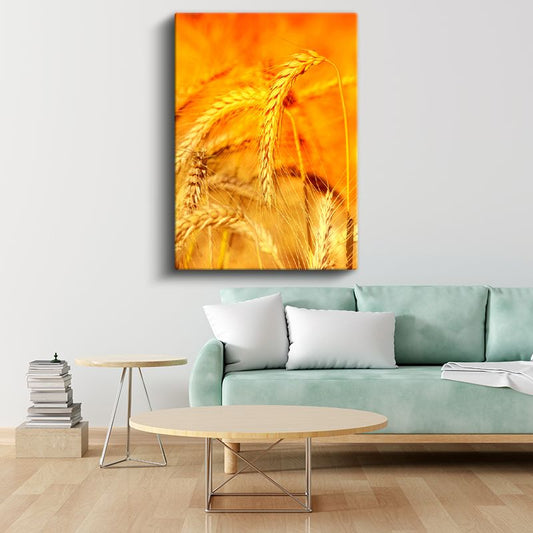 Altın Başaklar - Doğal Buğday Taneleri Kanvas Tablo