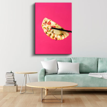 Baharatlı Dumpling - Çubuklarla Sunulmuş Asya Mutfağı Kanvas Tablo