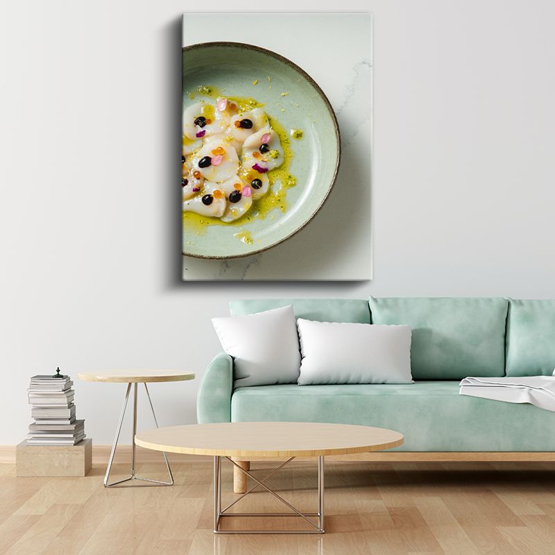 Deniz Mahsulleri Carpaccio - Zeytinyağlı Gurme Sunum Kanvas Tablo