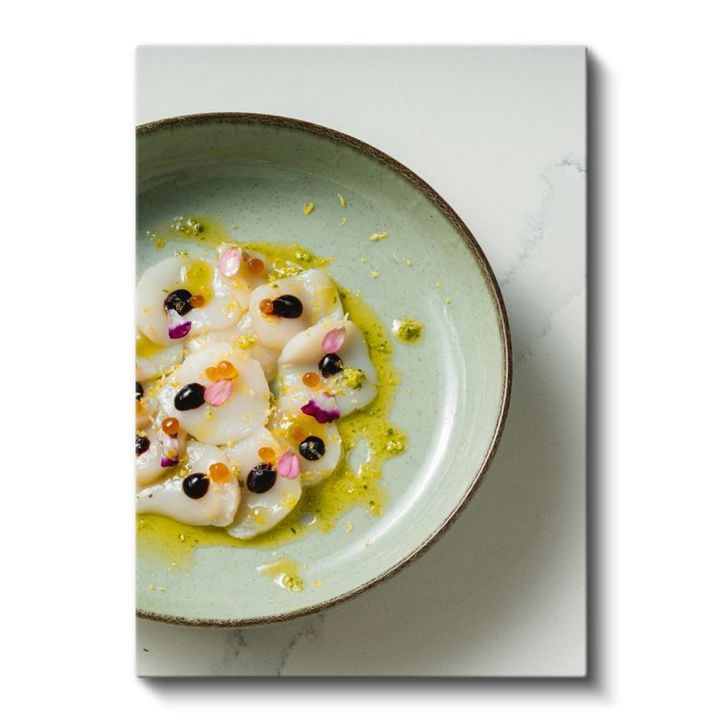 Deniz Mahsulleri Carpaccio - Zeytinyağlı Gurme Sunum Kanvas Tablo