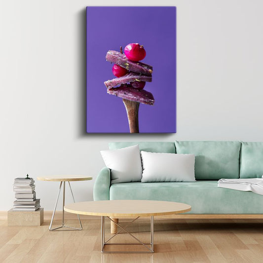 Pancar ve Kızılcık - Mor Lezzetler Harmonisi Kanvas Tablo