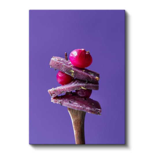 Pancar ve Kızılcık - Mor Lezzetler Harmonisi Kanvas Tablo