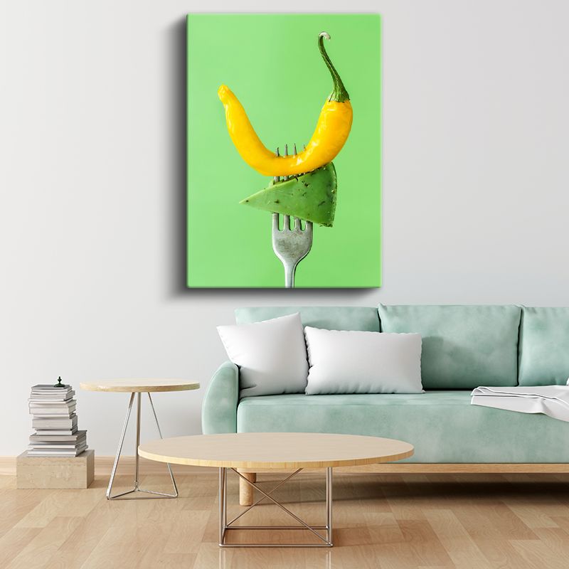 Acı Biber - Çatalla Yakalanan Lezzet Kanvas Tablo