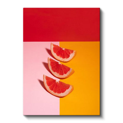 Greyfurt Dilimleri - Narenciye Kompozisyonu Kanvas Tablo