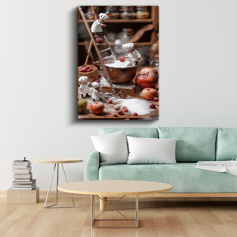 Minyatür Aşçılar - Tatlı Mutfak Macerası Kanvas Tablo