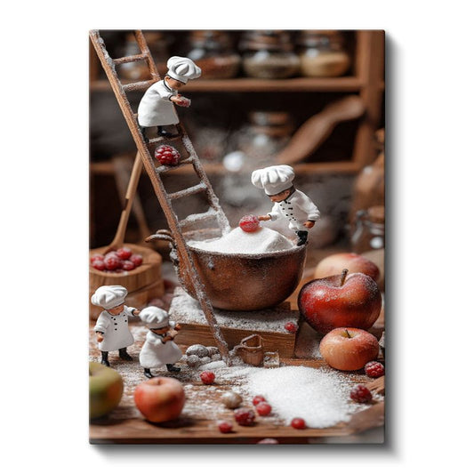 Minyatür Aşçılar - Tatlı Mutfak Macerası Kanvas Tablo