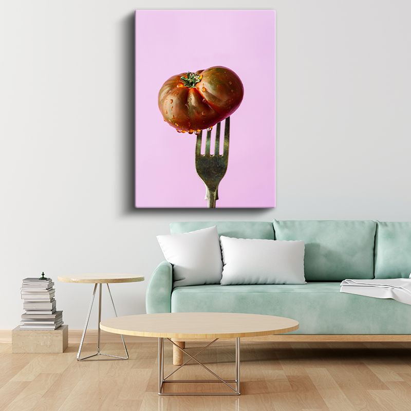 Sulu Domates - Minimalist Mutfak Sanatı Kanvas Tablo