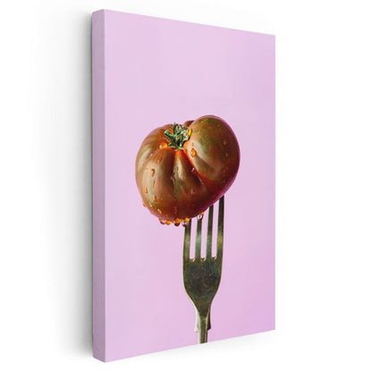 Sulu Domates - Minimalist Mutfak Sanatı Kanvas Tablo