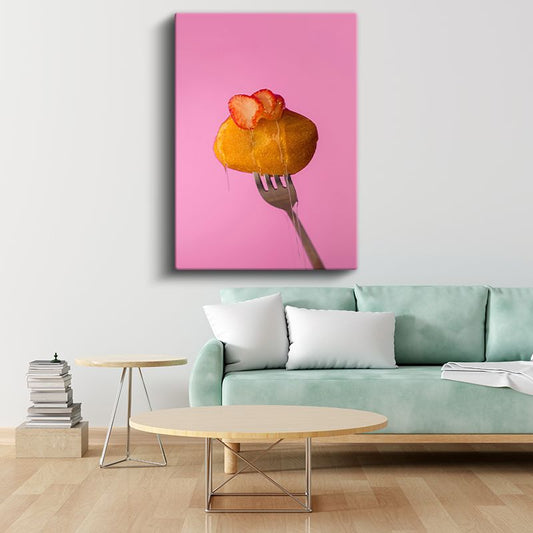 Çilekli Tatlı - Tatlı Damlalar Serisi Kanvas Tablo