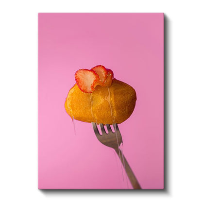 Çilekli Tatlı - Tatlı Damlalar Serisi Kanvas Tablo