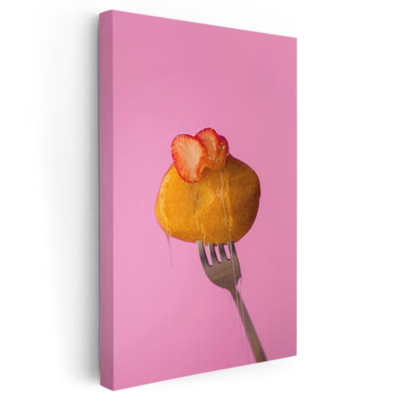 Çilekli Tatlı - Tatlı Damlalar Serisi Kanvas Tablo