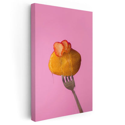 Çilekli Tatlı - Tatlı Damlalar Serisi Kanvas Tablo