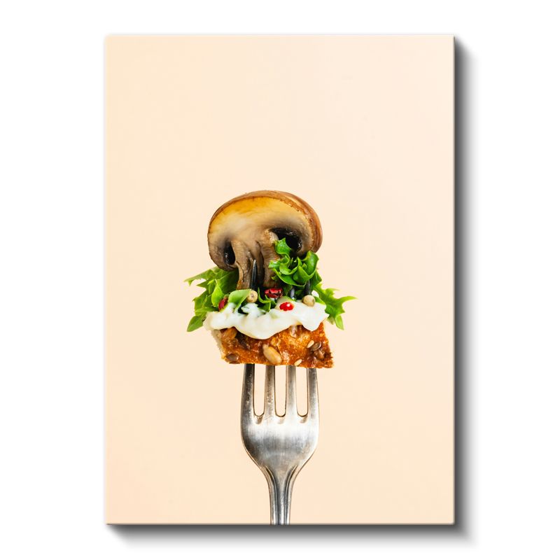 Gurme Mantar - Lezzetli Aperatif Sunumu Kanvas Tablo