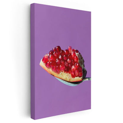 Nar Taneleri - Kaşıkta Parlayan Lezzet Kanvas Tablo