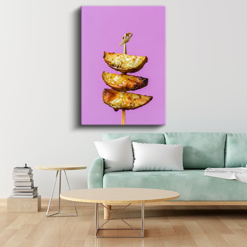 Ananas Şiş - Tropik Tatlı Ziyafet Kanvas Tablo