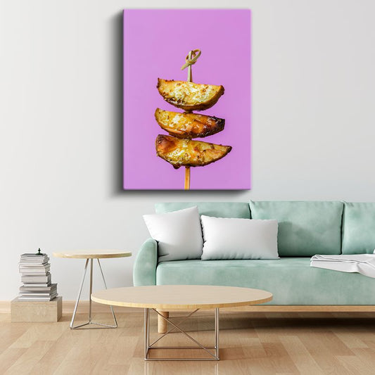 Ananas Şiş - Tropik Tatlı Ziyafet Kanvas Tablo