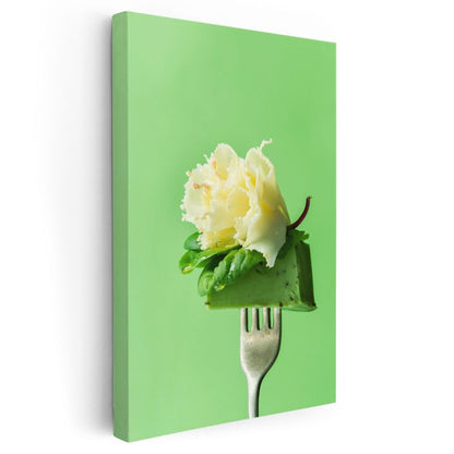 Tereyağı Sanatı - Çatalla Sunulan Nefis Detay Kanvas Tablo