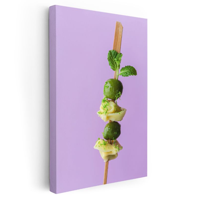 Akdeniz Lezzeti - Zeytin ve Peynir Şişi Kanvas Tablo