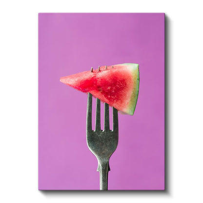 Yaz Serinliği - Çataldaki Karpuz Dilimi Kanvas Tablo