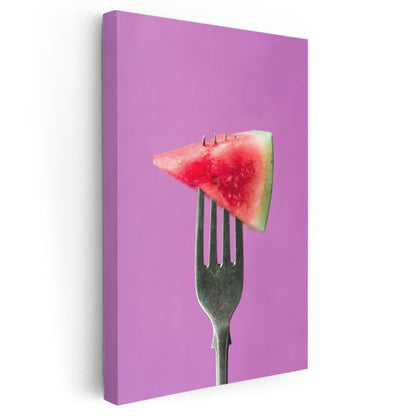 Yaz Serinliği - Çataldaki Karpuz Dilimi Kanvas Tablo