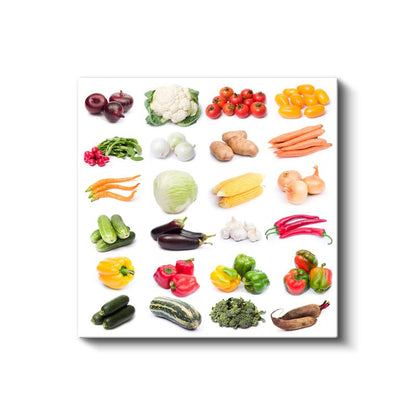 Sebze Çeşitleri - Taze Bahçe Ürünleri Kanvas Tablo