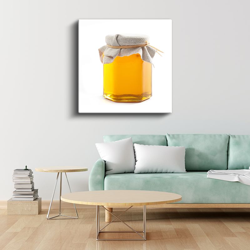 Altın Nektar - Saf Bal Kavanozu Kanvas Tablo