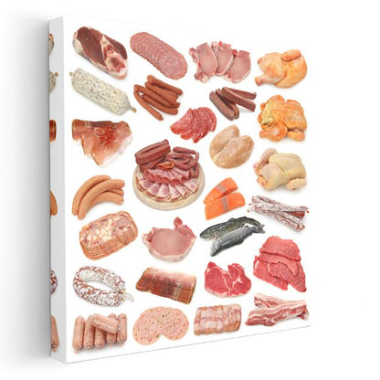Et Çeşitleri - Gurme Protein Kaynakları Kanvas Tablo