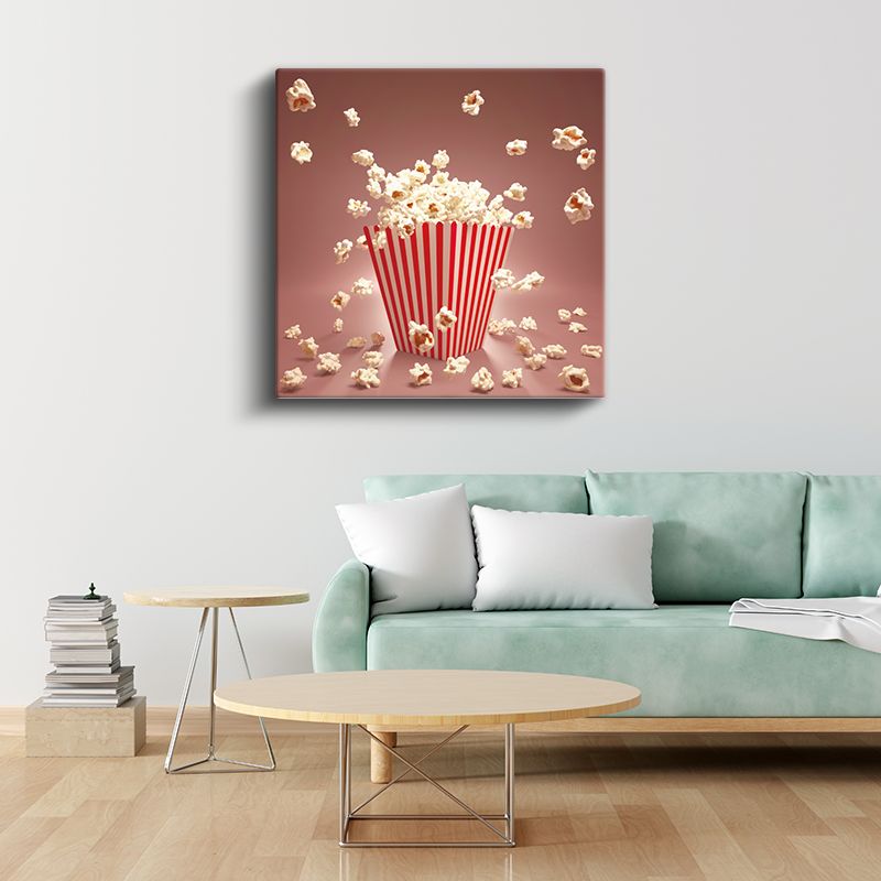 Patlamış Mısır - Sinema Keyfi Kanvas Tablo