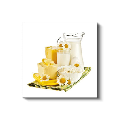 Süt Ürünleri - Doğal Lezzetler Kanvas Tablo