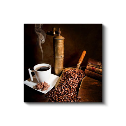 Kahve Çekirdekleri - Geleneksel Kahve Keyfi Kanvas Tablo
