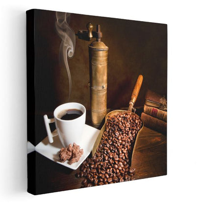 Kahve Çekirdekleri - Geleneksel Kahve Keyfi Kanvas Tablo