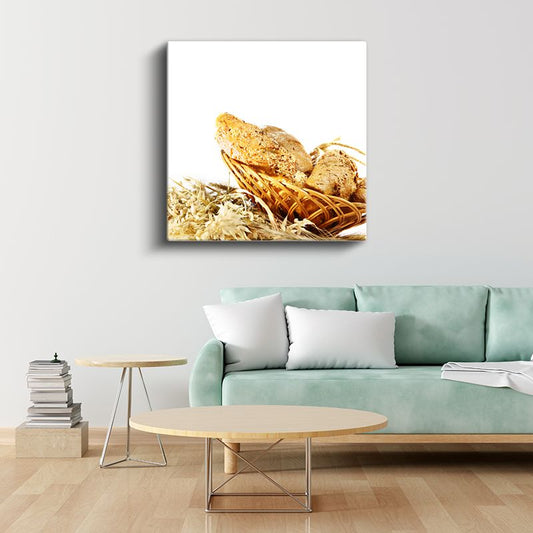 Taze Ekmekler - Fırından Sofraya Kanvas Tablo