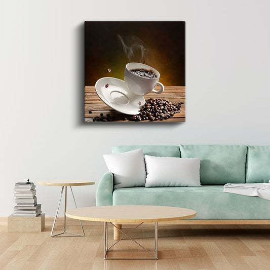 Sıcak Kahve - Sabah Ritüeli Kanvas Tablo