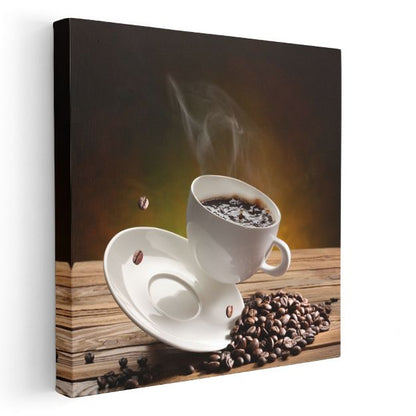 Sıcak Kahve - Sabah Ritüeli Kanvas Tablo