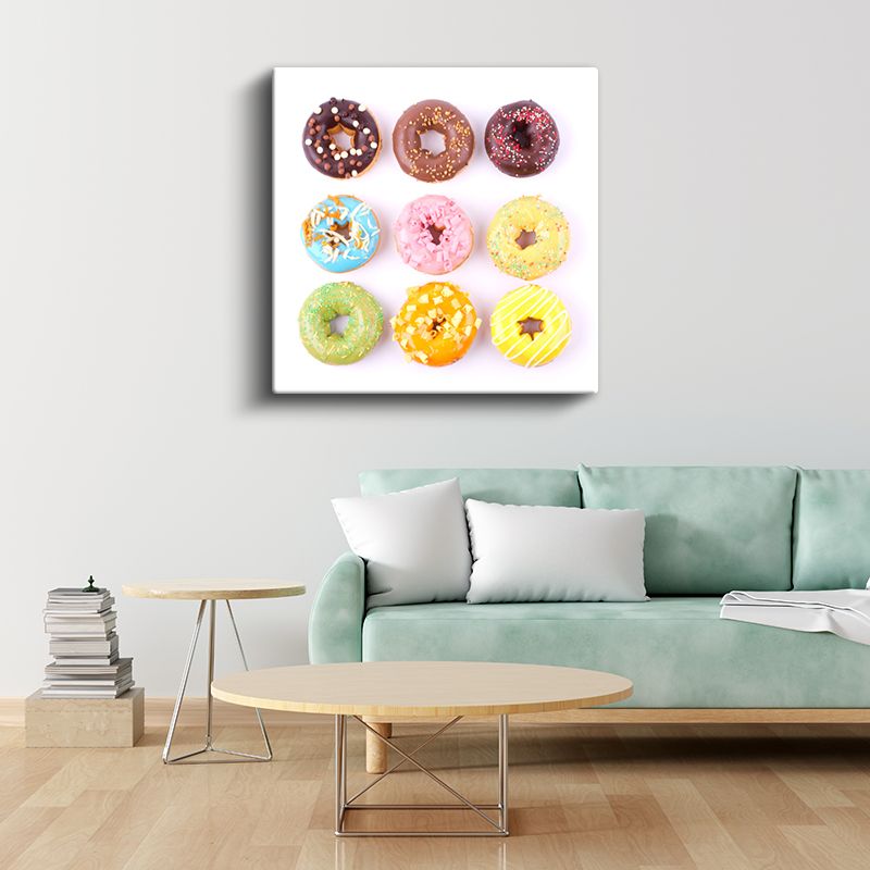 Renkli Donutlar - Tatlı Ziyafet Kanvas Tablo