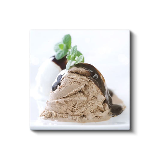 Çikolatalı Dondurma - Naneli Tatlı Serinlik Kanvas Tablo