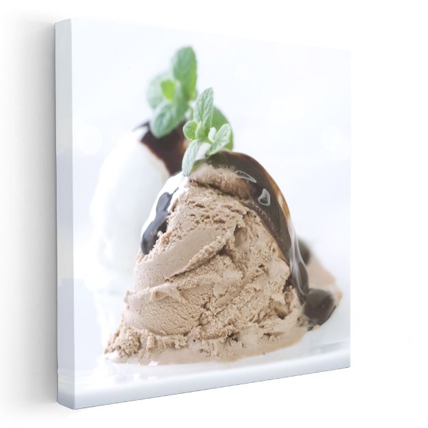 Çikolatalı Dondurma - Naneli Tatlı Serinlik Kanvas Tablo