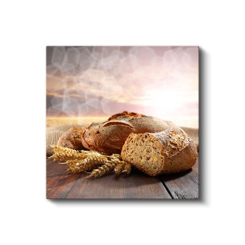 Ev Yapımı Ekmek - Buğday Başaklı Geleneksel Lezzet Kanvas Tablo