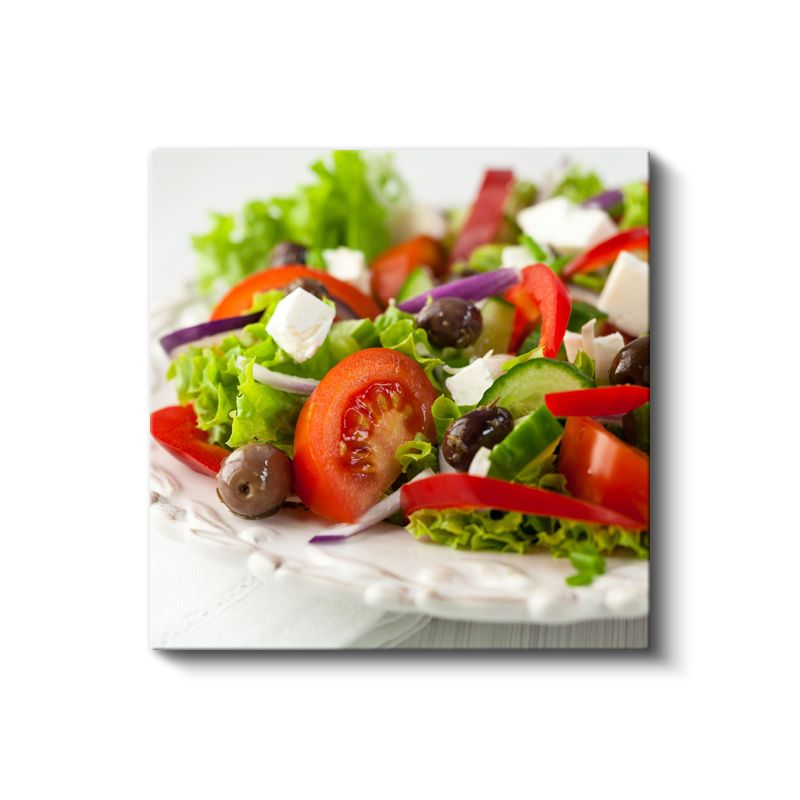 Akdeniz Salatası - Taze Sebzeli Sağlıklı Sunum Kanvas Tablo