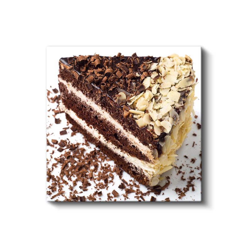 Çikolatalı Pasta Dilimi - Fındıklı Tatlı Şölen Kanvas Tablo
