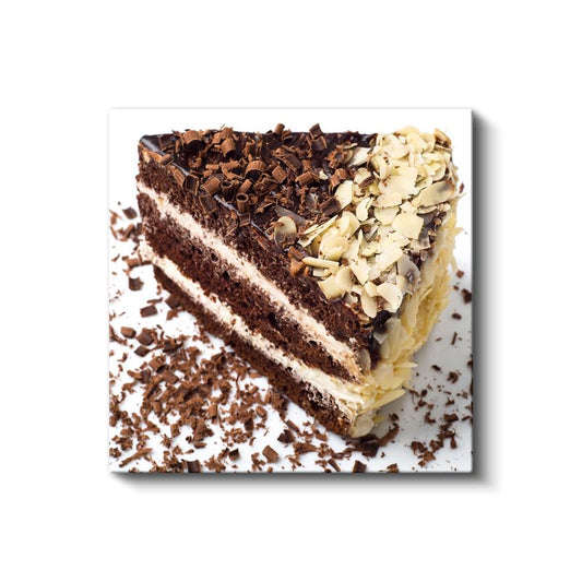 Çikolatalı Pasta Dilimi - Fındıklı Tatlı Şölen Kanvas Tablo