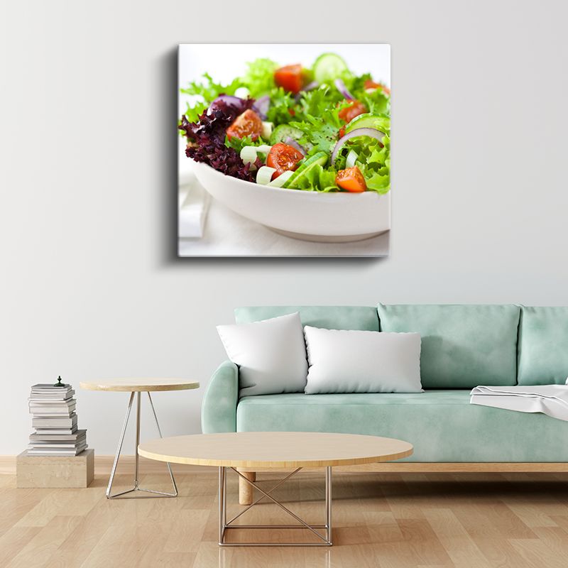 Taze Salata - Renkli Sebzelerle Sağlık Kanvas Tablo