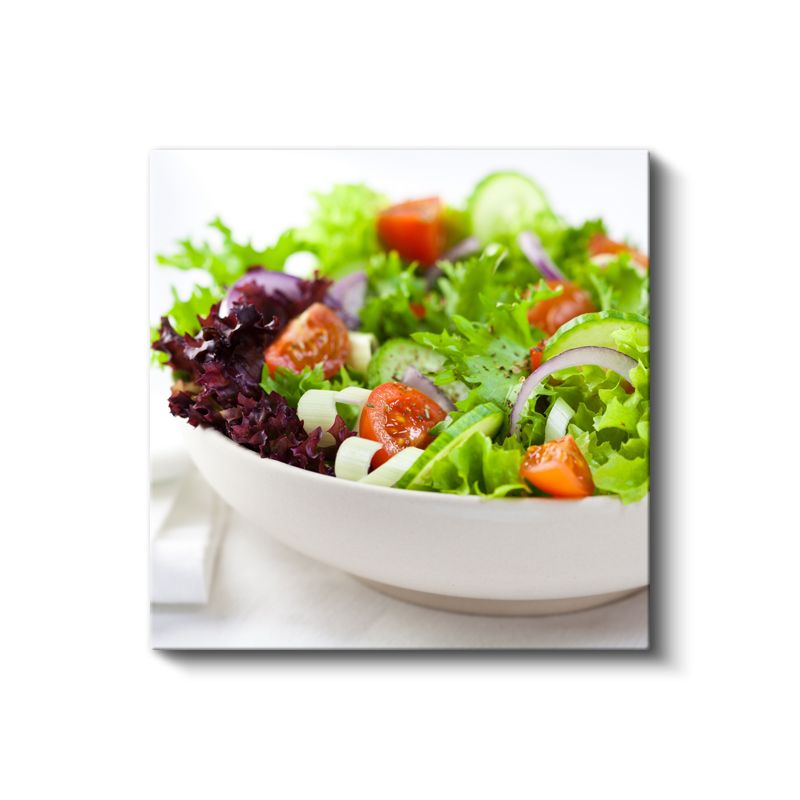 Taze Salata - Renkli Sebzelerle Sağlık Kanvas Tablo