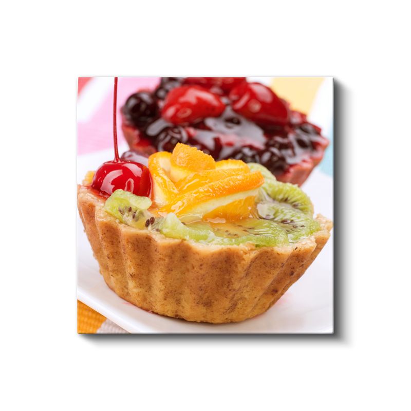 Meyveli Tart - Tropikal Tatlar Şöleni Kanvas Tablo