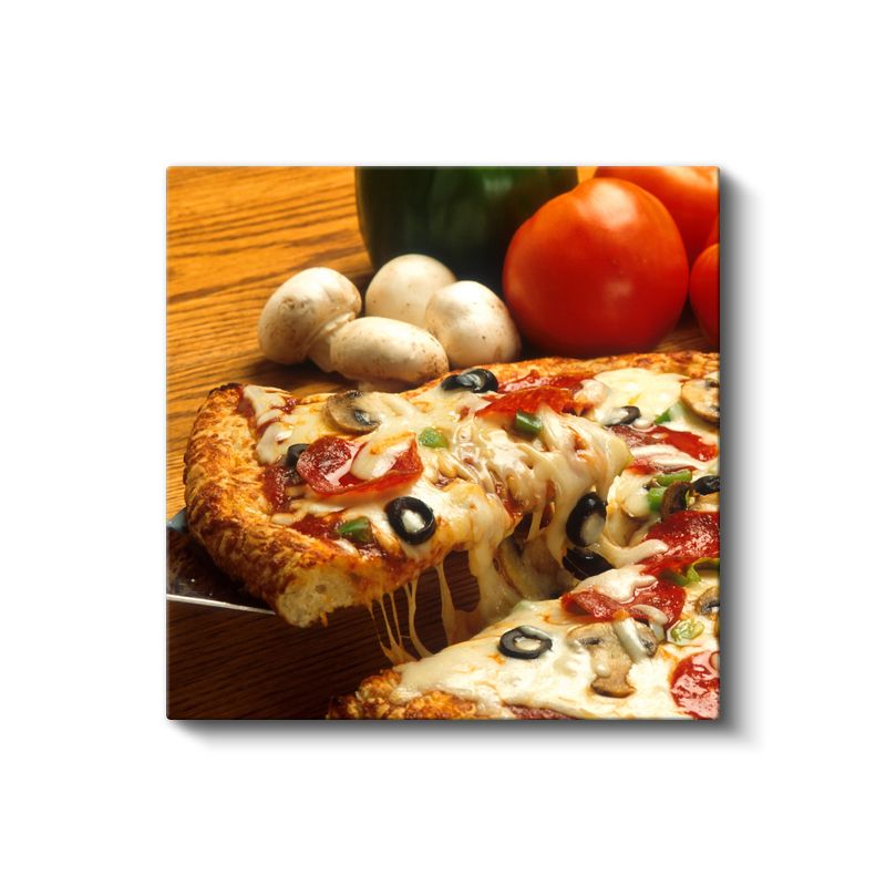 İtalyan Pizzası - Eriyen Peynir Lezzeti Kanvas Tablo