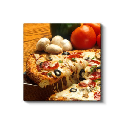 İtalyan Pizzası - Eriyen Peynir Lezzeti Kanvas Tablo
