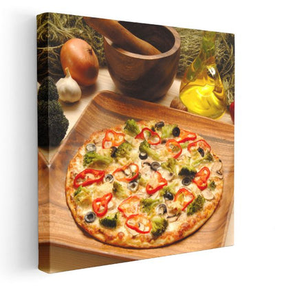 Sebzeli Pizza - Akdeniz Esintili Lezzet Kanvas Tablo