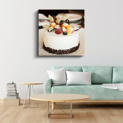 Meyveli Pasta - Tatlı Şöleni Kanvas Tablo