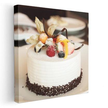 Meyveli Pasta - Tatlı Şöleni Kanvas Tablo